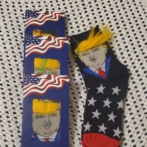 Novelty Political Socks - Black and Red